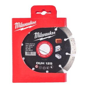 Алмазний диск DUH 125 для твердого бетону, бетонних блоків і каменю MILWAUKEE