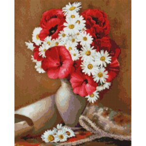 Алмазна мозаїка "Букет з польових квітів" Brushme DBS1024 40х50 см
