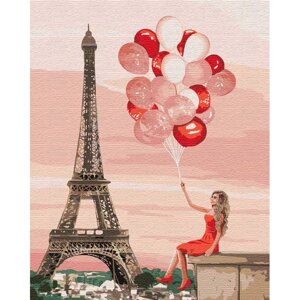 Картина за номерами. "Червоні фарби Парижа" 40 * 50см KHO4757