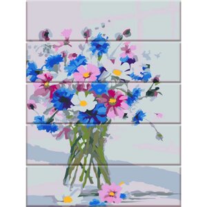 Картина за номерами по дереву "Квіти із саду" ASW046 30х40 см