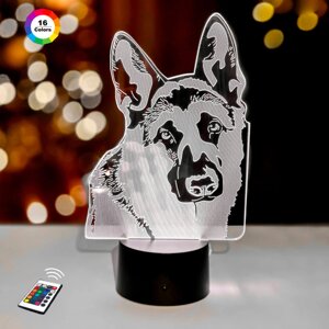 3D нічник "Німецька вівчарка 3" (ЗБІЛЬШЕНИЙ ЗОБРАЖЕННЯ) 3DTOYSLAMP