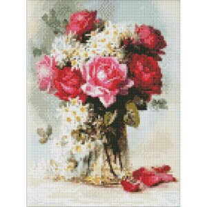 Алмазна мозаїка "Ароматна троянда" Paul De Longpre Ідейка AMO7447 30х40 см