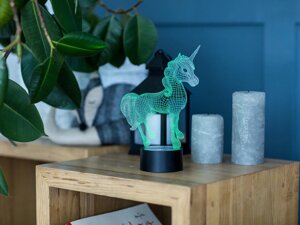 Змінна пластина для 3D світильників "Единоріг 2" 3DTOYSLAMP