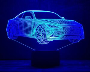 Змінна пластина для 3D світильників "Автомобіль 21" 3DTOYSLAMP