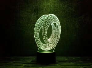 Змінна пластина для 3D нічника "Стрічка Мебіуса 3" 3DTOYSLAMP