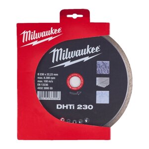 Алмазний диск DHTi 230 для керамічної плитки MILWAUKEE