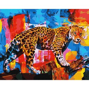 Зображення на цифрах "яскравий леопард" ideam KHO4338 40x50 см