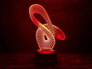 3D нічник "Стрічка Мебіуса 2" 3DTOYSLAMP