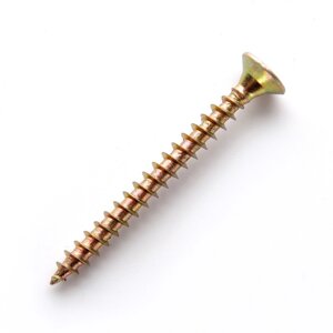 Шуруп універсальний Metalvis 4,0х17 цинк жовтий потай PZ повна різьба 1000 шт./пачка