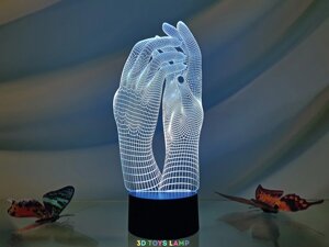 Змінна пластина для 3D світильників "Манікюр" 3DTOYSLAMP