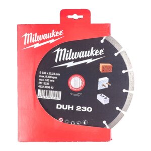 Алмазний диск DUH 230 для твердого бетону, бетонних блоків і каменю MILWAUKEE