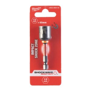 Торцева головка 1/4 дюйма, шестигранна, 13 мм Shockwave, ударостійка Milwaukee 4932492443