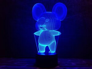 Змінна пластина для 3D нічника "Коала" 3DTOYSLAMP