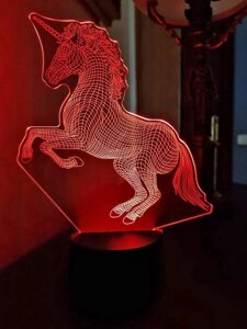 Змінна пластина для 3D світильників "Единоріг 3" 3DTOYSLAMP