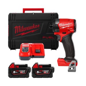 Шуруповерт ударний акумуляторний безщітковий MILWAUKEE (226 Нм) M18 FID3-502X (ЗУ+2ак. Х5Ач+HDкейс),