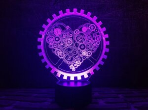 Змінна пластина для 3D ламп "Механічне серце" 3DTOYSLAMP