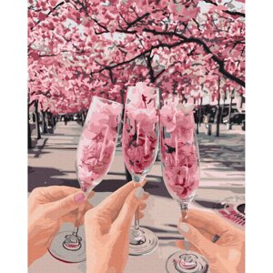 Картина за номерами "Весна у келихах" Оксана Горобець Brushme BS53036 40x50 див