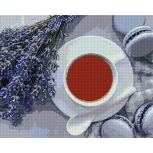 Алмазна мозаїка "Лавандовий чай" Brushme DBS1021 40х50 см