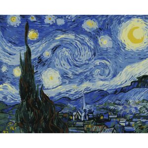 Картина за номерами "Зоряна ніч Вінсент Ван Гог" Ідейка KHO2857 40х50 см