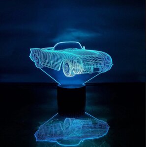 Змінна пластина для 3D світильників "Автомобіль 23" 3DTOYSLAMP