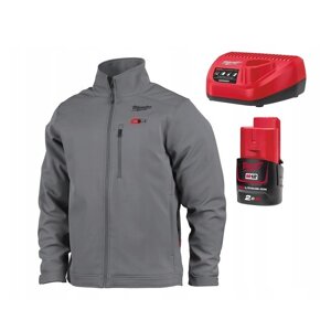 Куртка із підігрівом MILWAUKEE M12 HJGREY5-201, сіра, розмір XXL (ЗУ +1акк. Х2Ач)