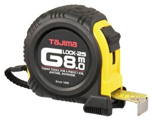 Рулетка будівельна міцна TAJIMA G-LOCK, G5P80MY - 8м25мм