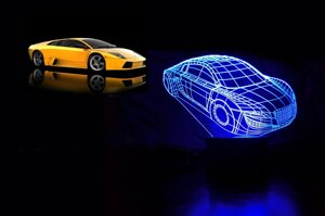 Дитячий нічник - світильник "Автомобіль" 3DTOYSLAMP