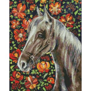 Алмазна мозаїка "Вірний кінь" Світлана Теренчук Ідейка AMC7673 без підрамника 40х50 см