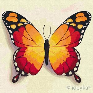 Картина за номерами Ідейка "Помаранчева метелик" 25х25 KHO4210