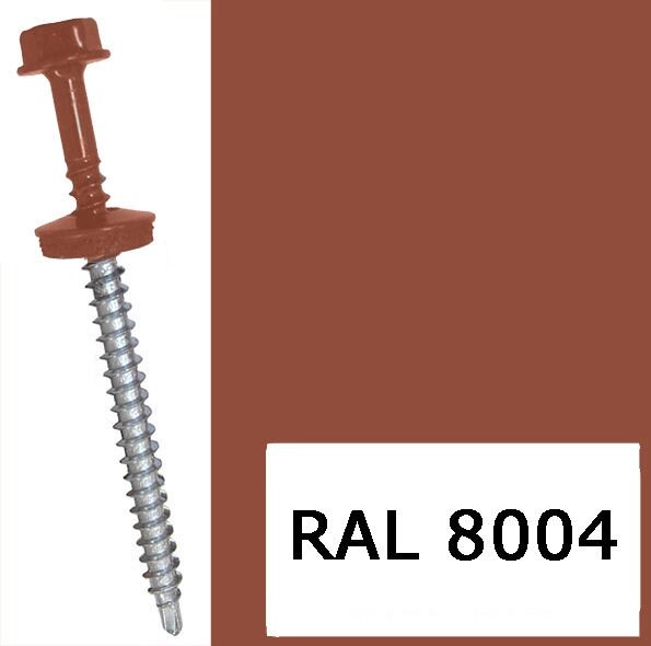 Самонарізи покрівельні по металу ETANCO (GUNNEBO) 4.8х19 RAL 8004 упк 250 шт - особливості