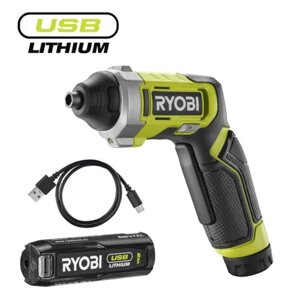 Викрутка акумуляторна RYOBI USB Lithium RSD4-120T 4В (1х2Ач) 5Нм, 200об/хв