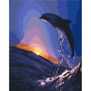 Картина за номерами "Захід дельфіна" BS5186 Brushme 40х50 см