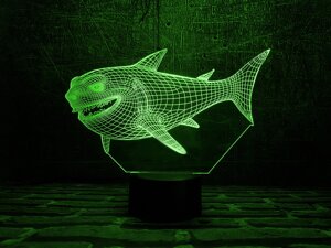 Змінна пластина для 3D ламп "Акула" 3DTOYSLAMP