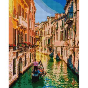 Алмазна мозаїка "По каналах Венеції" Brushme DBS1023 40х50 см