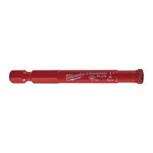 Коронка алмазна Diamond Plus MILWAUKEE, Ø6мм (1/4 Hex)