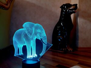 Дитячий нічник "Слон 2" 3DTOYSLAMP