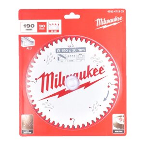 Диск пиляльний за алюмінієм PFTE MILWAUKEE, Ø190х30х2,4мм, 54 зуб.