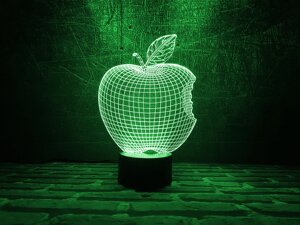 Змінна пластина для 3D світильників "Apple" 3DTOYSLAMP