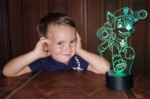 Змінна пластина для 3D світильників "Щенячий патруль" 3DTOYSLAMP