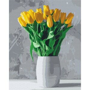Картина за номерами "Букетих жовтих тюльпанів" Brushme BS52639 40х50 см