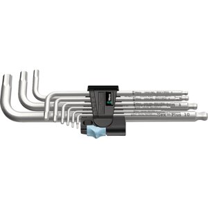 Набір Г-подібних ключів WERA, 3950/9 Hex-Plus Stainless 1, метричних, нержавіюча сталь, 05022720001