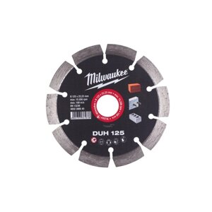 Алмазний диск DUH 125 для твердого бетону, бетонних блоків і каменю MILWAUKEE