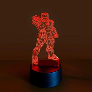 Ночник 3D светильник «Железный человек 1» 3D Creative