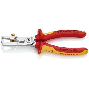 Кліщі для видалення ізоляції, функцією різання кабелю, Knipex Strix 13 66 180