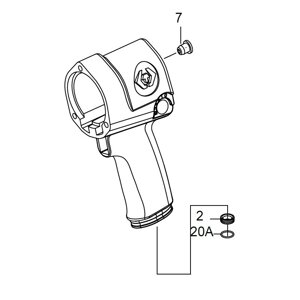 Корпус гайковерта 33411-040 ( Вкл. 7.2.20A)