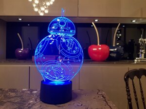 Змінна пластина "BB 8" для 3D світильників 3DTOYSLAMP