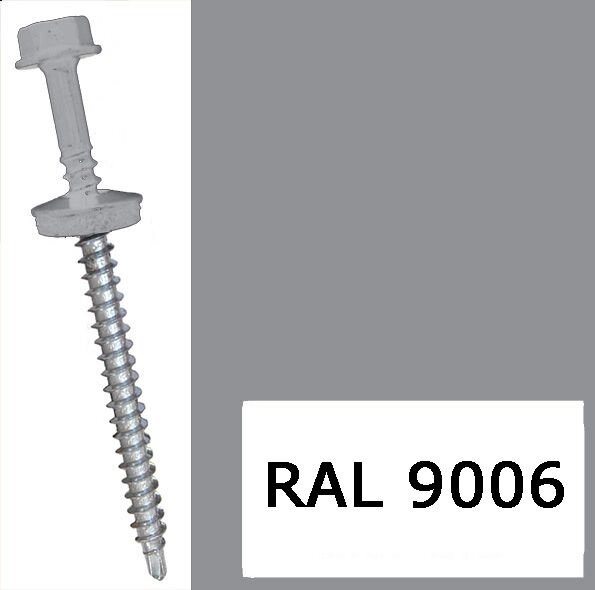 Самонарізи покрівельні по металу ETANCO (GUNNEBO) 4.8х19 RAL 9006 упк 250 шт - знижка