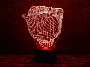Змінна пластина для 3D світильників "Троянда" 3DTOYSLAMP