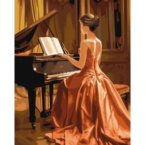 Картина за номерами "Чудова піаністка" art_selena_ua KHO8325 40х50 см