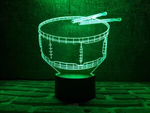 Змінна пластина для 3D нічника "Барабан" 3DTOYSLAMP